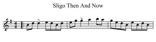 Sligo Then And Now - staff notation