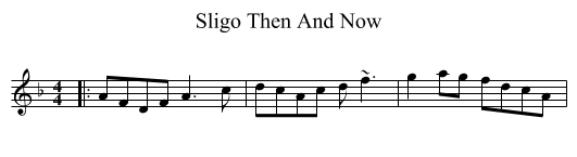 Sligo Then And Now - staff notation