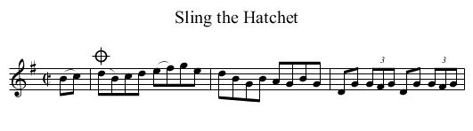 Sling the Hatchet - staff notation