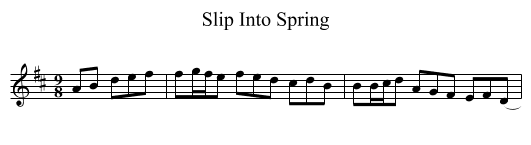 Slip Into Spring - staff notation