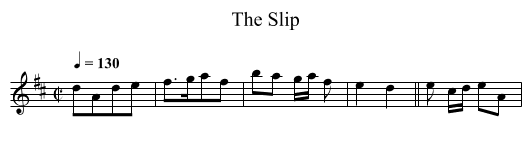 Slip, The  - staff notation