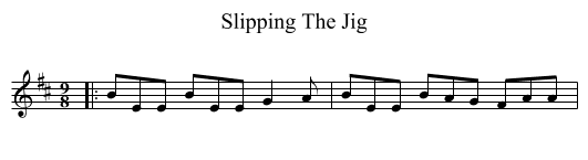 Slipping The Jig - staff notation