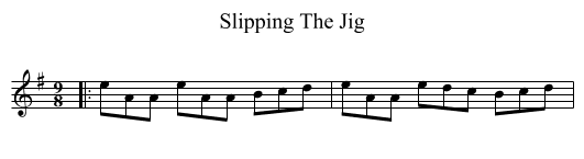 Slipping The Jig - staff notation