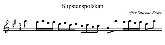 Slipstenspolskan - staff notation