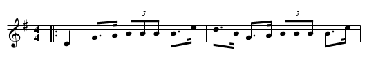 Slow Hornpipe - staff notation