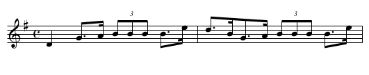 Slow Hornpipe - staff notation