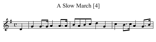 Slow March [4], A - staff notation