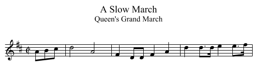Slow March, A - staff notation