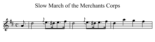 Slow March of the Merchants Corps - staff notation