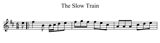 Slow Train, The  - staff notation