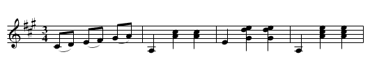 Slur Waltz - staff notation