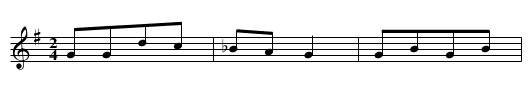 Sluzyl Jasio u pana - staff notation