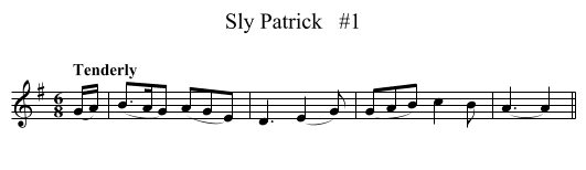 Sly Patrick   #1 - staff notation