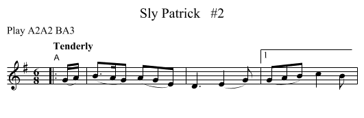 Sly Patrick   #2 - staff notation