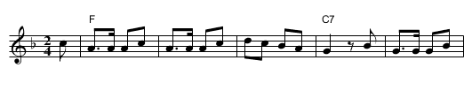 Sm&aring; grodorna    [F] - staff notation
