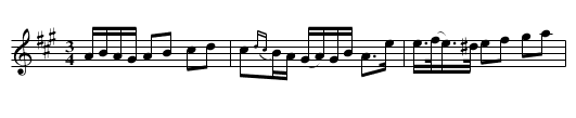 Smal Olles brudlåt - staff notation