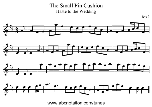Small Pin Cushion, The - staff notation