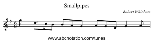 Smallpipes - staff notation