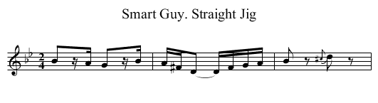Smart Guy. Straight Jig - staff notation