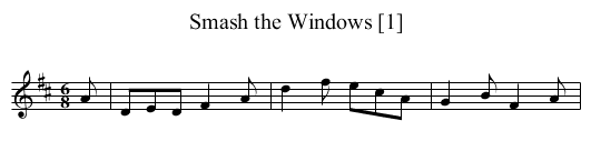 Smash the Windows [1] - staff notation