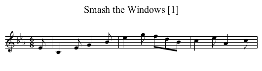 Smash the Windows [1] - staff notation