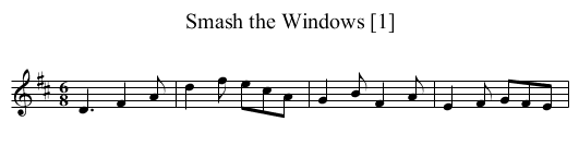 Smash the Windows [1] - staff notation