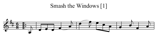 Smash the Windows [1] - staff notation