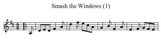 Smash the Windows (1) - staff notation