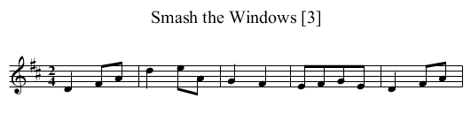 Smash the Windows [3] - staff notation