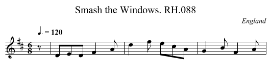 Smash the Windows. RH.088 - staff notation