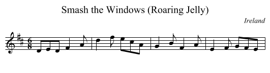 Smash the Windows (Roaring Jelly) - staff notation