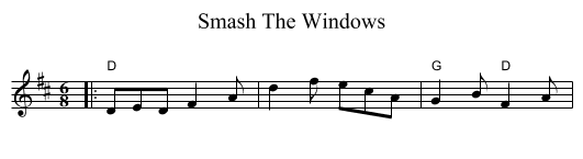 Smash The Windows - staff notation