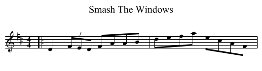 Smash The Windows - staff notation