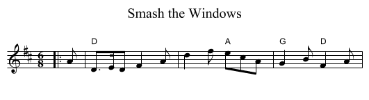 Smash the Windows - staff notation