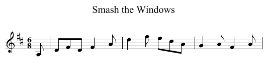 Smash the Windows - staff notation