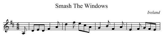 Smash The Windows - staff notation