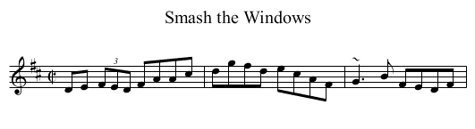 Smash the Windows - staff notation