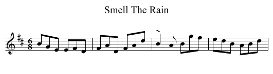 Smell The Rain - staff notation