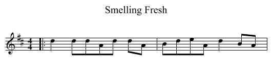 Smelling Fresh - staff notation