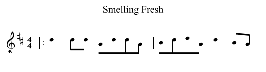 Smelling Fresh - staff notation
