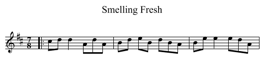Smelling Fresh - staff notation