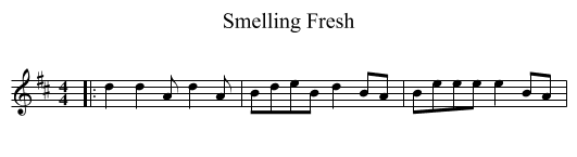 Smelling Fresh - staff notation