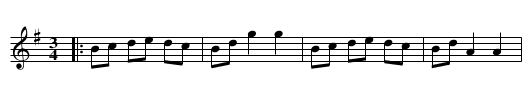 Smens mazurka - staff notation