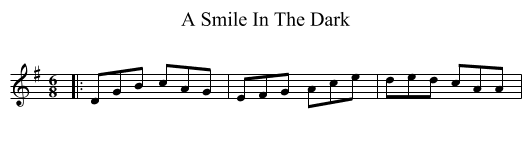 Smile In The Dark, A  - staff notation