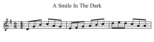 Smile In The Dark, A  - staff notation