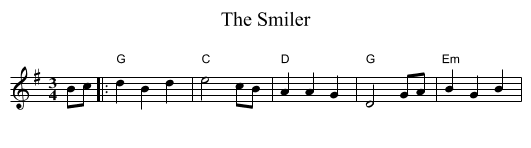 Smiler, The  - staff notation