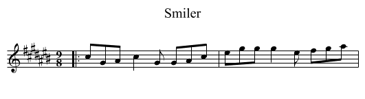 Smiler - staff notation