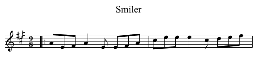 Smiler - staff notation