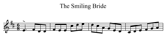 Smiling Bride, The  - staff notation