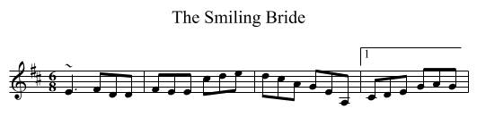 Smiling Bride, The - staff notation